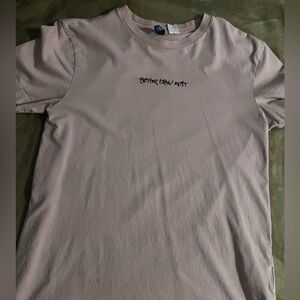 H&M Pink Short Sleeve Tee with Statement Print